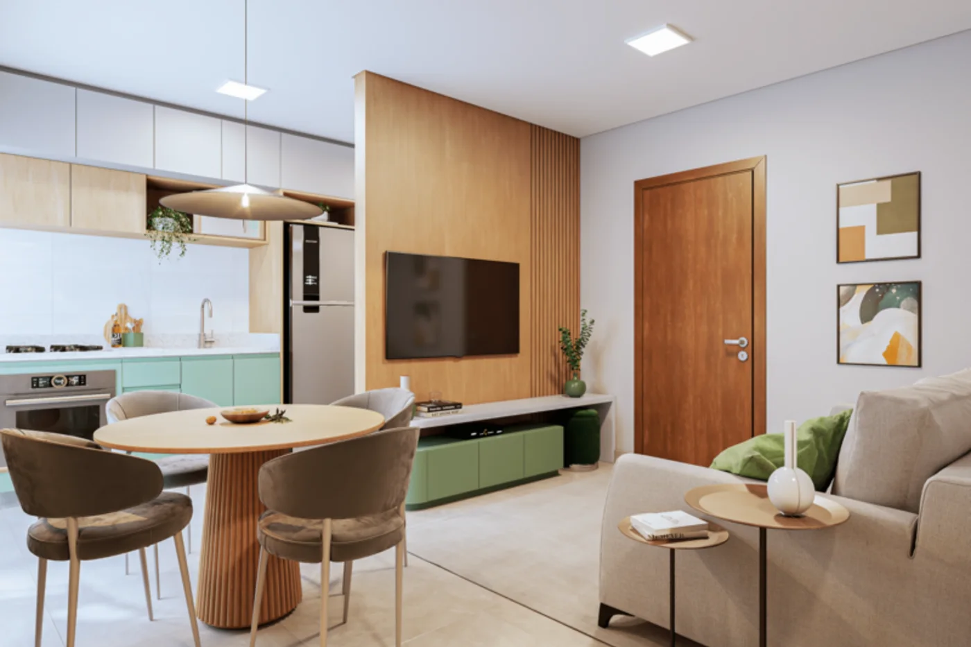Apartamento decorado do Varandas Park 2, empreendimento da Realiza no Setor Faiçalville